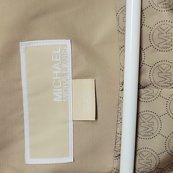 Michael Michael Kors Beige Double-Breasted Trench Coat, Women's Medium - Picture 5 of 10